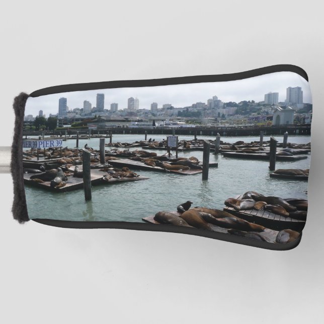 Couvre-club De Golf San Francisco et Pier 39 Sea Lions City Skyline (Devant)