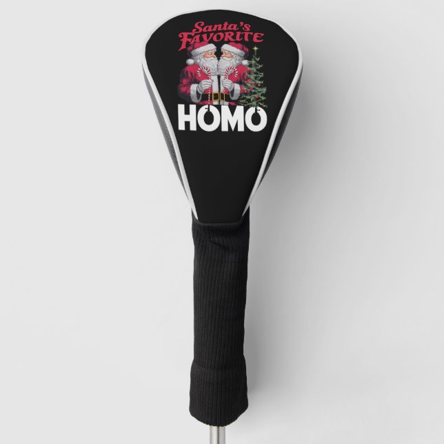 Couvre-club De Golf Santas Favori Homo Gay Christmas LGBTQ Pride (Devant)