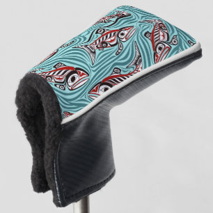 Couvre-club De Golf Saumon Haida Art Spirit Pacific Northwest Native