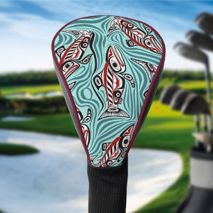 Couvre-club De Golf Saumon Haida Art Spirit Pacific Northwest Native