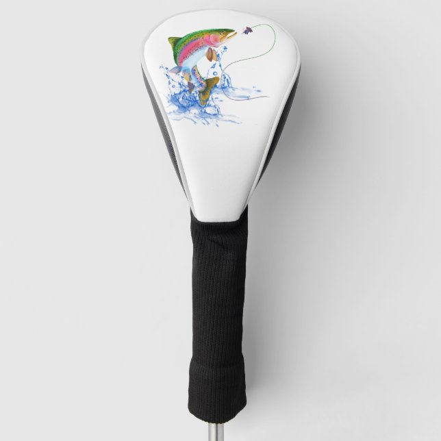 Couvre-club De Golf Sauter la truite arc-en-ciel (Devant)