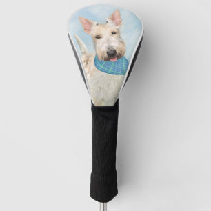 Couvre-club De Golf Scottish Terrier Wheaten Dog Painting Art original