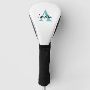 Couvre-club De Golf Script monogramme de nom personnalisé