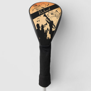 Couvre-club De Golf Section Trumpet Jazz Musique Orange Rust Personnel