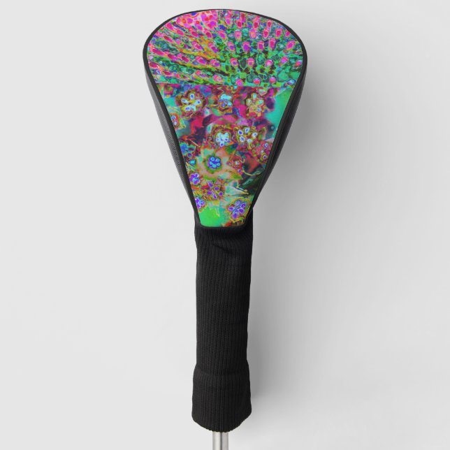 Couvre-club De Golf Sédum Violet Groovy Abstrait Psychedelique (Devant)