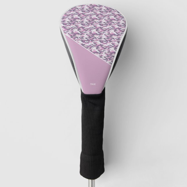 Couvre-club De Golf Semi camouflage double gris et rose (Devant)