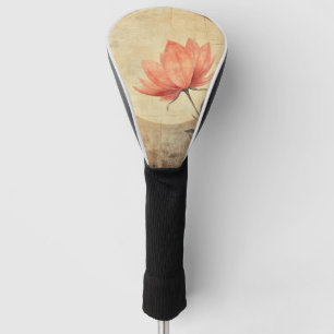 Couvre-club De Golf Sérénité rose Fleur et Lune
