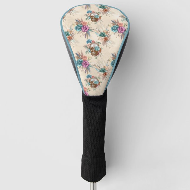 Couvre-club De Golf Série Boho Skull Design 3 (Devant)
