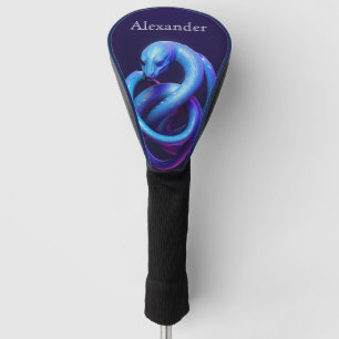 Couvre-club De Golf Serpent Bleu Avec Votre Nom