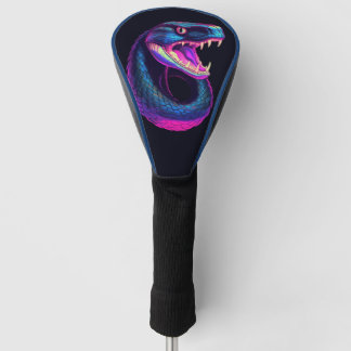 Couvre-club De Golf Serpent de Cobra dans le style esthétique Vaporwav