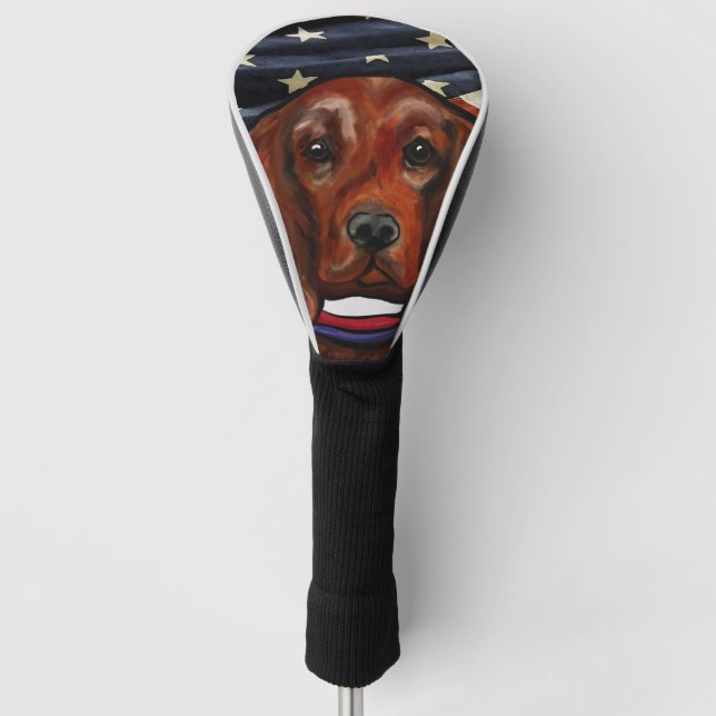 Couvre-club De Golf Setter Rouge Irlandais    (Devant)
