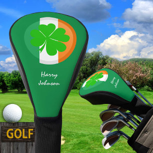 Couvre-club De Golf Shamrock & Irish Golf Club Covers drapeau Monogram