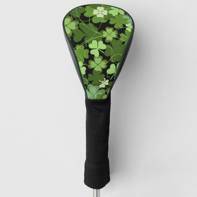 Couvre-club De Golf Shamrock irlandais vert (Devant)