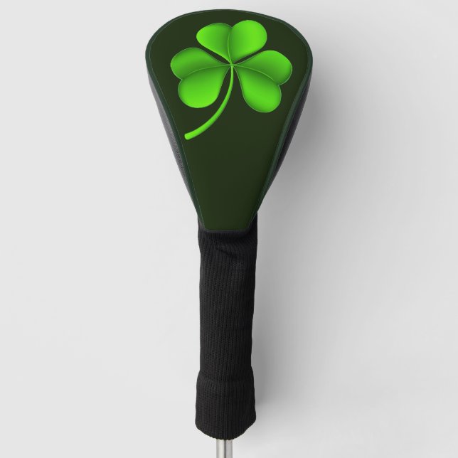 Couvre-club De Golf Shamrock sur dccnt vert foncé (Devant)