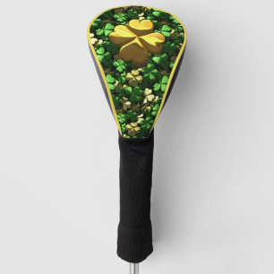Couvre-club De Golf Shamrocks Gold Heart