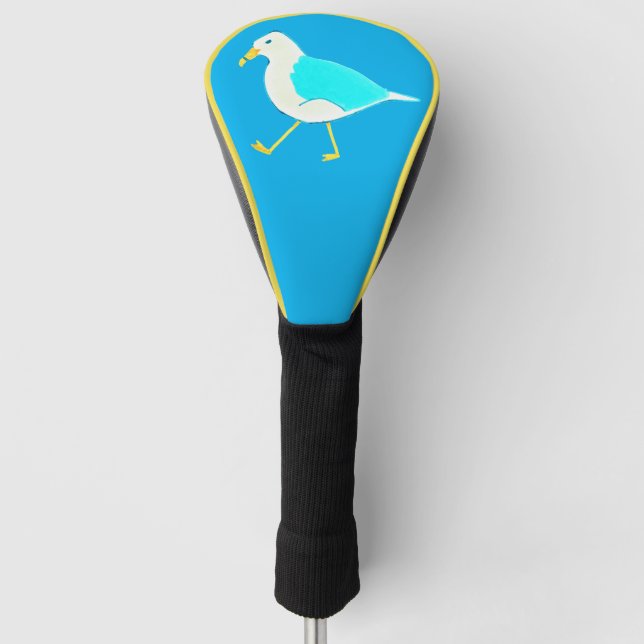 Couvre-club De Golf Shore Bird Art Blue Seagull (Devant)