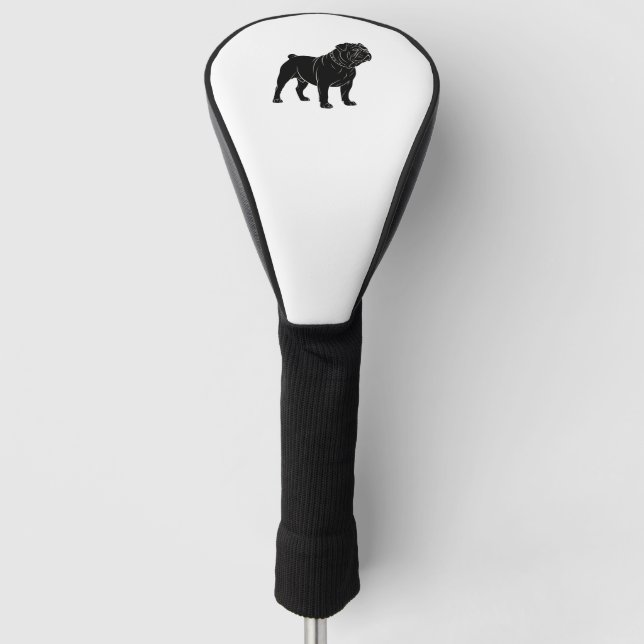 Couvre-club De Golf Silhouette Bulldog (Devant)