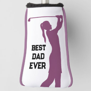 Couvre-club De Golf Silhouette de Golfeur rose Meilleur Putter Golf Tê