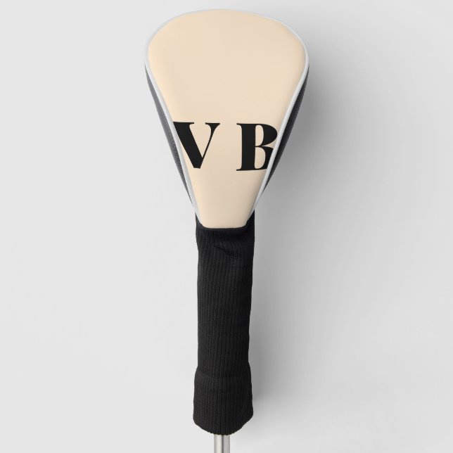 Couvre-club De Golf simple couleur simple uni couleur personnalisée pa (Devant)