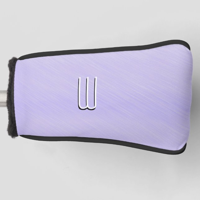 Couvre-club De Golf Simple Lavender Personal Initial (Devant)