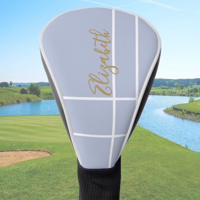 Couvre-club De Golf Simple lilac purple minimalist custom name ladies  (Créateur téléchargé)