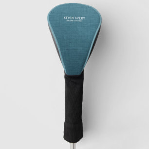 Couvre-club De Golf Simple look biologique Linge bleu Texture