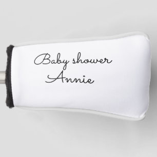 Couvre-club De Golf simple minimal ajoutez votre nom texte baby shower
