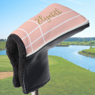 Couvre-club De Golf Simple pêche minimaliste nom personnalisé dames
