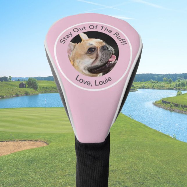 Couvre-club De Golf Simple personnalisation chien photo golfeur cadeau (Créateur téléchargé)