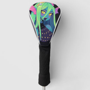 Couvre-club De Golf Sirène céleste de néon — Vibes de sirène cosmique
