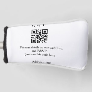 Couvre-club De Golf site web de mariage rsvp q r code ajouter nom text