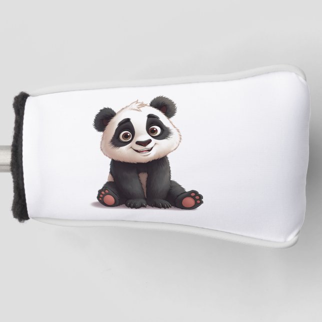 Couvre-club De Golf Sitting Panda Bear Cartoon Illustration Artwork (Devant)