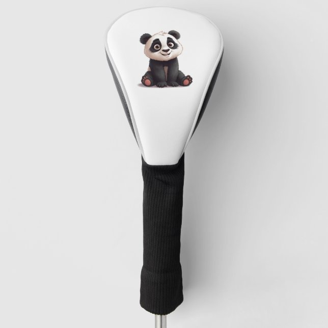 Couvre-club De Golf Sitting Panda Bear Cartoon Illustration Artwork (Devant)
