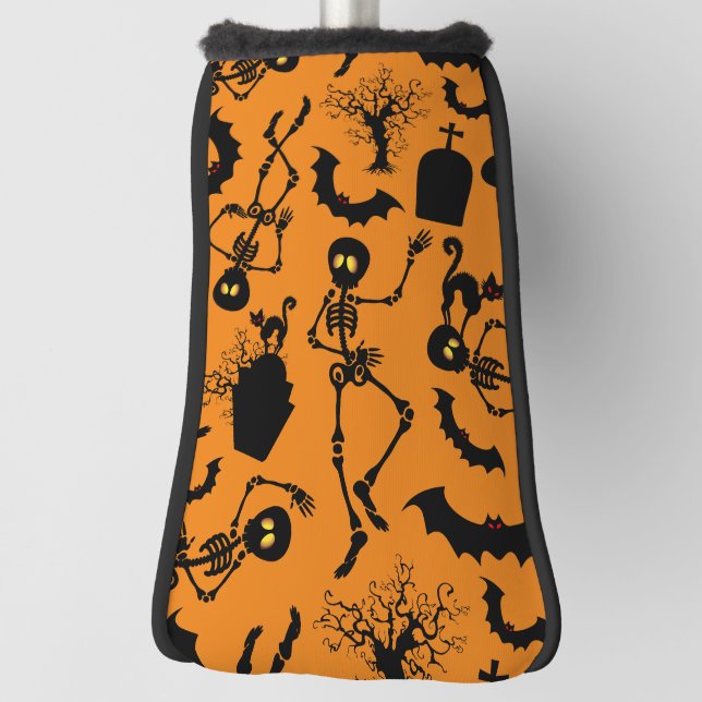 Couvre-club De Golf Skeletons d'Halloween Macabre Dance (Tourné à 90°)