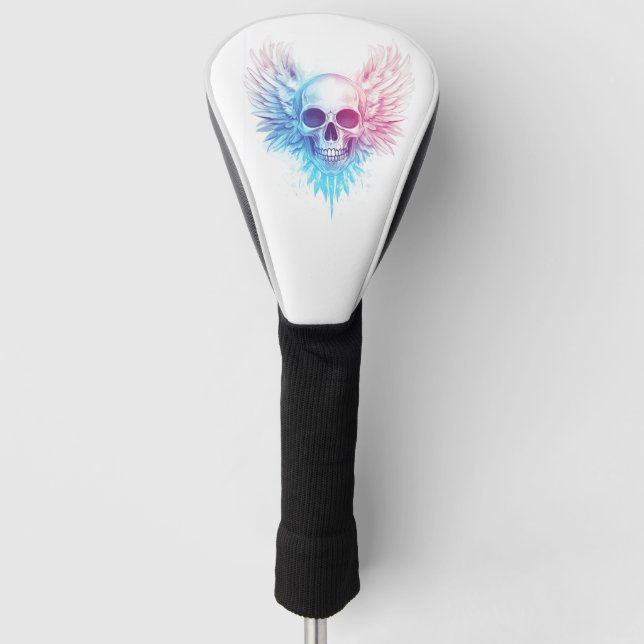 Couvre-club De Golf Skull with Angel Wings (Devant)