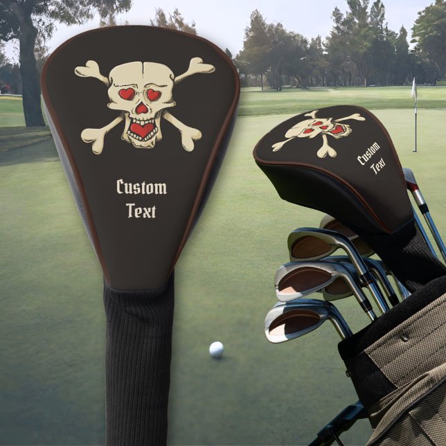 Couvre-club De Golf Skull with Hearts (Créateur téléchargé)