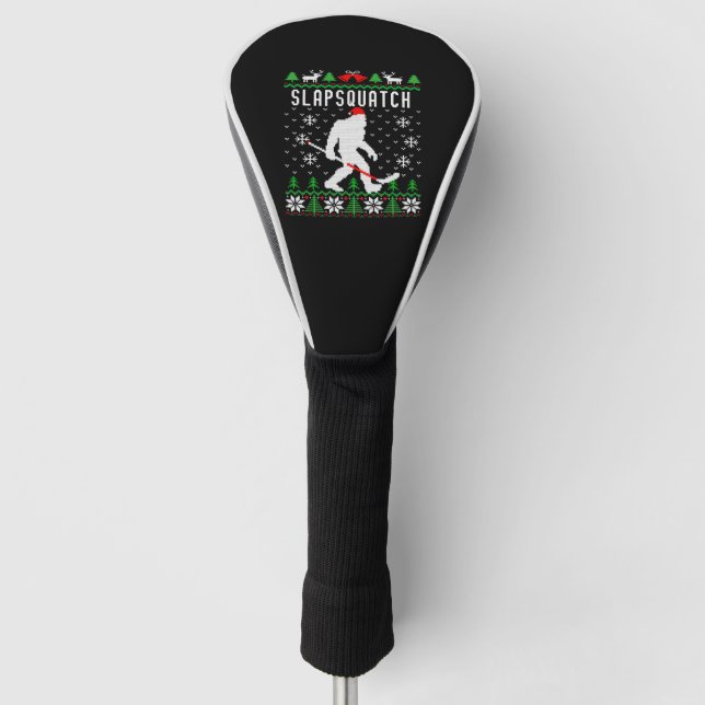 Couvre-club De Golf Slapsquatch Ugly Christmas Hockey Sasquatch Bigfoo (Devant)