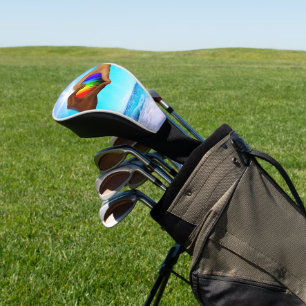 Couvre-club De Golf SlipperyJoe dégradé de cœur arc-en-ciel vibrant in