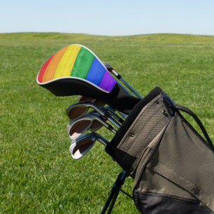 Couvre-club De Golf SlipperyJoe's classique arc-en-ciel tactile fait m
