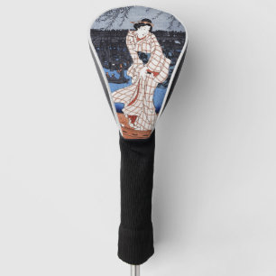 Couvre-club De Golf Soir sur la rivière par Utagawa Hiroshige