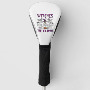 Couvre-club De Golf Sorcières Octobre Halloween Crâne Chapeau de Sorci