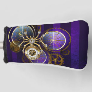 Couvre-club De Golf Spider Steampunk sur Arrière - plan pourpre