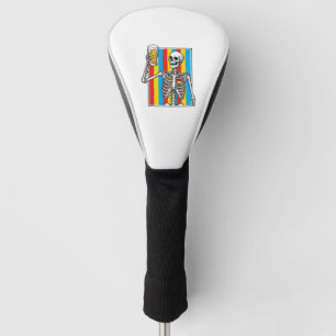 Couvre-club De Golf Squelette Bière Arc-en-ciel Vintage Gravure T-Shir