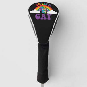Couvre-club De Golf Squelette Skella Gay Mois de la fierté de l'arc-en