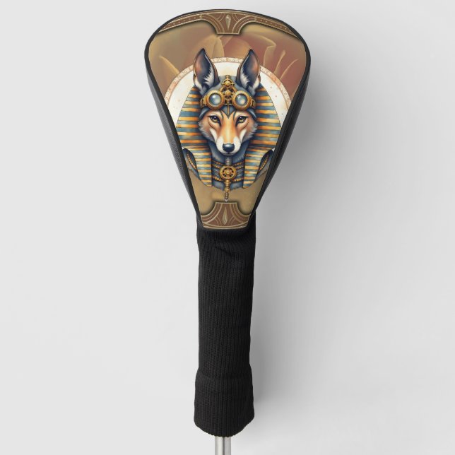 Couvre-club De Golf Steampunk Anubis Fox Portrait (Devant)