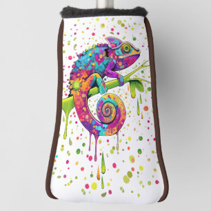 Couvre-club De Golf Style d'aquarelle des teintures Chameleon