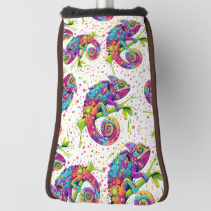 Couvre-club De Golf Style d'aquarelle des teintures Chameleon