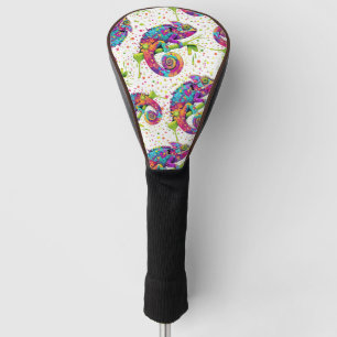 Couvre-club De Golf Style d'aquarelle des teintures Chameleon