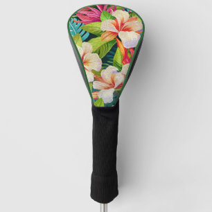 Couvre-club De Golf Style de peinture à l'huile florale tropicale