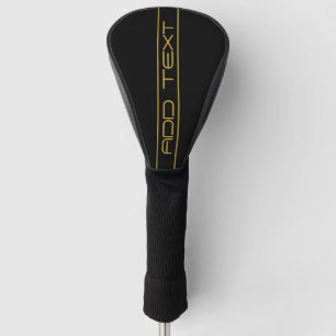 Couvre-club De Golf Style moderne et modifiable Texte Or & Grilles